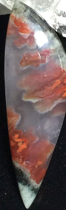Flame agate cabochon
