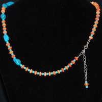 Sleeping Beauty Turquoise and Spiny Oyster Shell Necklace