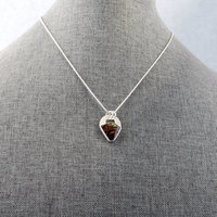 Small Silver Boulder Opal Pendant