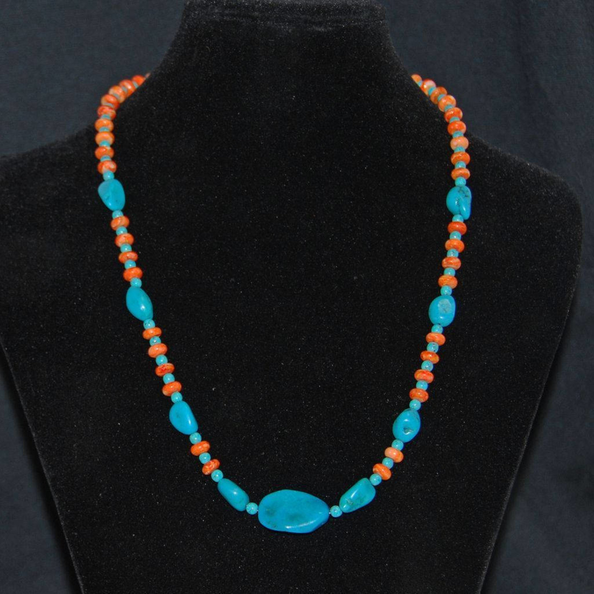 Sleeping Beauty Turquoise and Spiny Oyster Shell Necklace