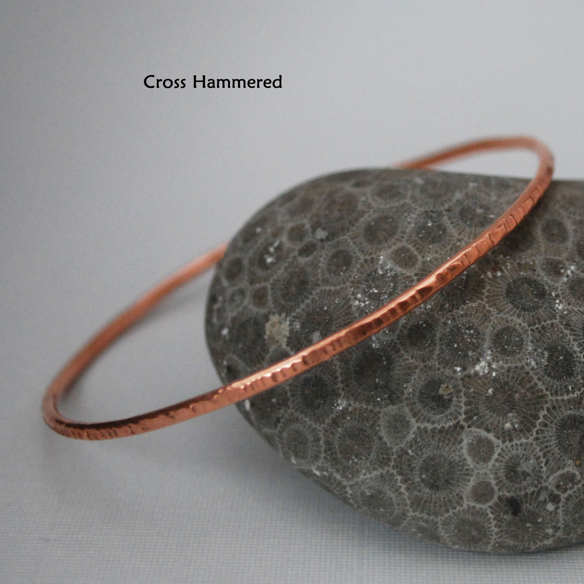 Hammered Copper Bangles Single or Set, Copper Stacking Bangles