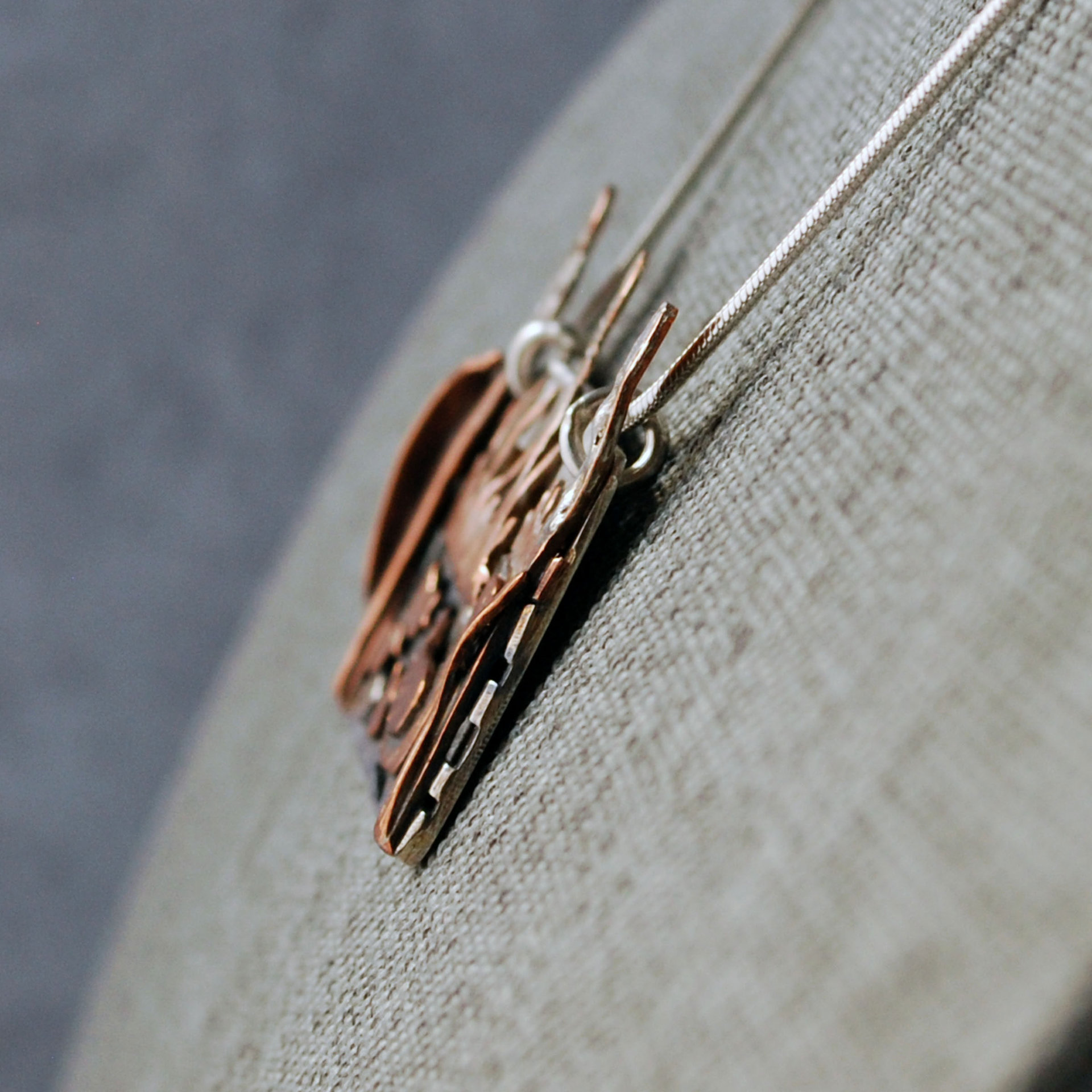 Duck Pendant, Silver and Copper