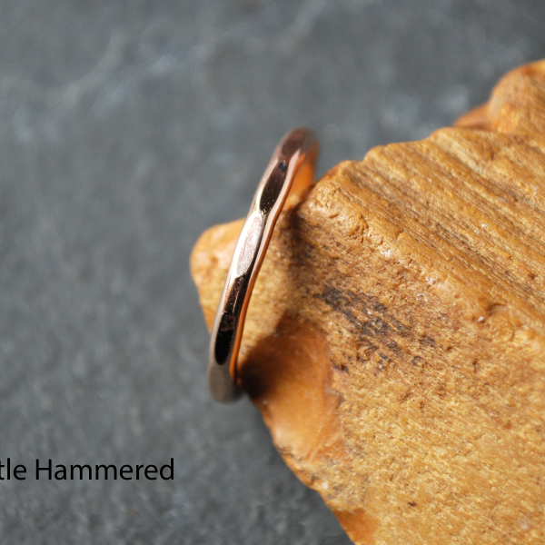 Hammered Bronze Stacking Ring, Gentle Hammer