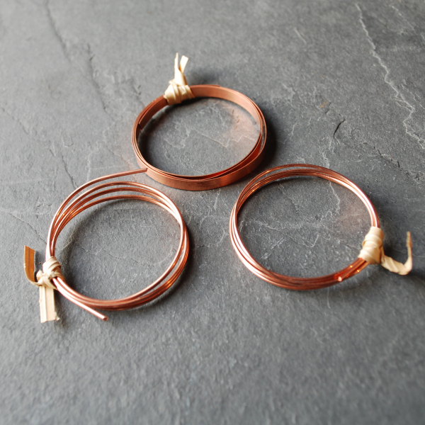 Copper bezel wire, round wire