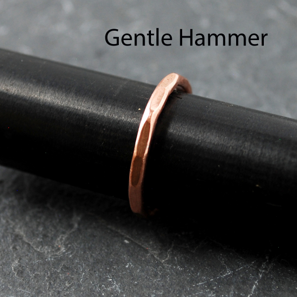 Hammered Copper Stacking Ring, Gentle Hammered Texture