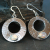 Silver Circle Earrings with Welo Opals