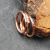 Hammered Bronze Stacking Rings, side view