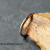 Hammered Bronze Stacking Ring, Cross Hammer