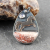 Crazy Lace Agate Pendant with Horse, Moonstone