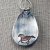 Crazy Lace Agate Pendant with Horse, Moonstone close-up back