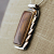 Silver and 14K Gold Pietersite Pendant close-up angle view