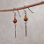 Copper Cougar, Wild Cat Earrings with Tigers Eye, from side