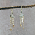 Silver Cloud Earrings with Rain, Lightning hanging, back view