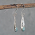 Larimar Earrings, Sterling Silver with Waves angle