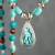 Nacozari Turquoise, Silver, Copper Necklace, back of pendant