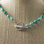 Nacozari Turquoise, Silver, Copper Necklace, toggle clasp close-up