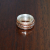 Silver Copper Spinner Ring, Triple Spinner Ring, Kinetic Ring