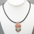 Pink Opal Pendant, Silver Fringe Pendant with Pink Opal and Smoky Quartz