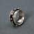 Silver and Copper Spinner Kinetic Ring with Silver Dots