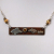 Hammered Bronze Bar Necklace with Citrine and Silver Clouds