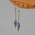 Long Kyanite Bronze Drop Earrings  J-2370