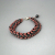 Hematite and Black Onyx Beaded Bracelet, Black and Pink