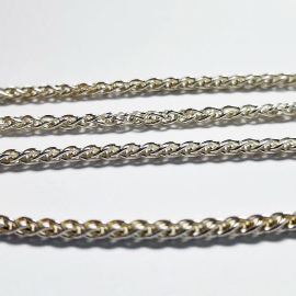 sterling silver wheat chain