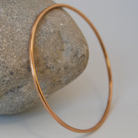 Hammered Bronze Skinny Bangles, Single or Set
