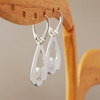 sterling silver amethyst Art Deco style earrings