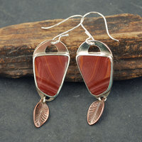 Wonderstone Silver Earrings with Pierced Trees