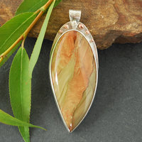 Picture Jasper Silver Pendant, Willow Tree Cut-out