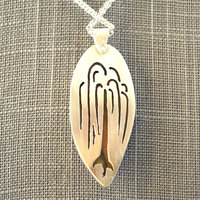Picture Jasper Silver Pendant, Willow Tree Cut-out