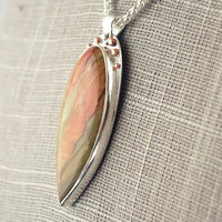 Picture Jasper Silver Pendant, Willow Tree Cut-out