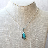 Gem Silica Sterling Silver Pendant hanging