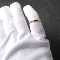 Hammered Bronze Stacking Ring on finger