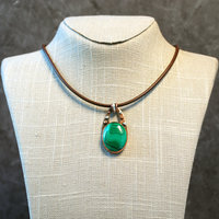 Copper Malachite Pendant hanging