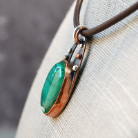 Copper Malachite Pendant angle
