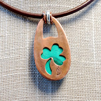 Copper Malachite Pendant back