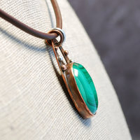 Copper Malachite Pendant angle