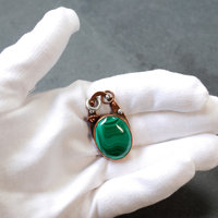 Copper Malachite Pendant in hand