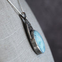 Silver Larimar pendant angle