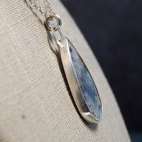 Marfa Plume Agate Pendant close up at angle