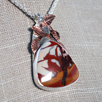 Desert Fire Jasper Pendant angle