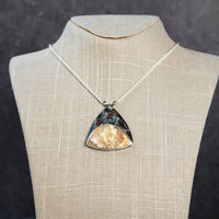Regency Rose plume agate pendant hanging