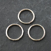 Hammered Sterling Silver Stacking Rings, front view