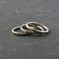 Hammered Sterling Silver Stacking Rings