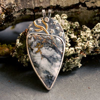 Josephine's Crown Quartz Pendant, Silver and Gold