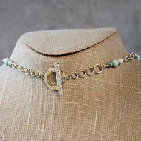 Hand made silver toggle clasp