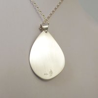 Montana Agate Silver Pendant with Citrine and Hammered Copper