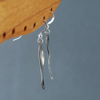 Sterling Silver Leaf Earrings